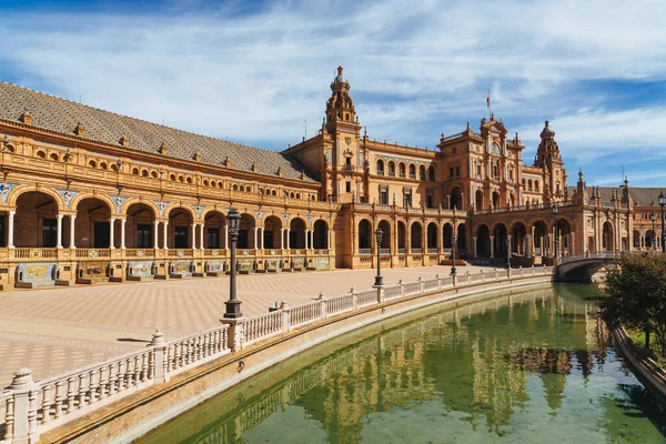 Vista Panorâmica Praça Espanha Sevilha Andaluzia — Fotografia de Stock