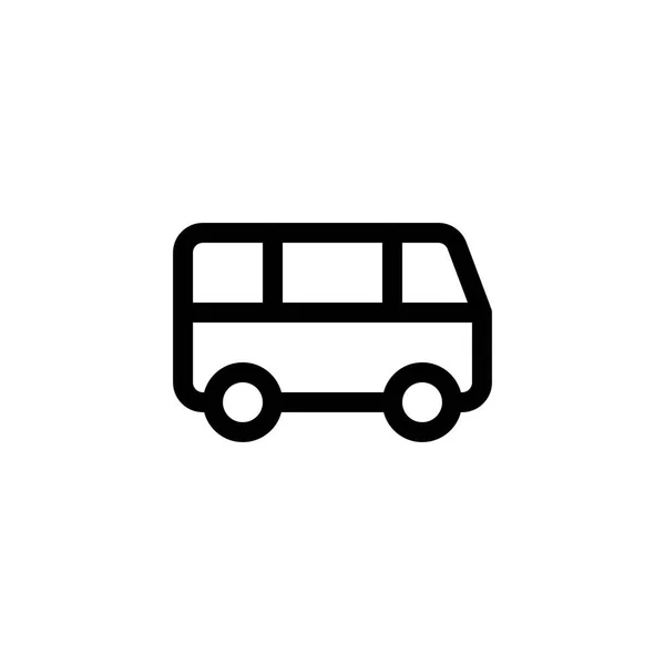 Transporte Autobús Aspecto Pequeño Icono Logotipo Ilustración Vector — Vector de stock