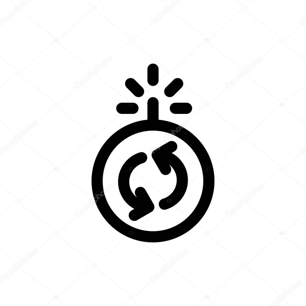Bomb limited restore and back up Icon, Logo, and illustration Vector