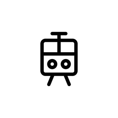 Şehir simgesi, logosu ve illüstrasyon vektöründe Elektrikli Tren Monorail 'i
