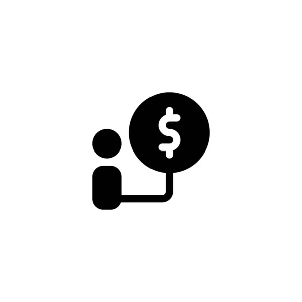 Crisis Bankrupt People Gevangeniskaart Glyph Style Icon Logo Illustratie Vector — Stockvector