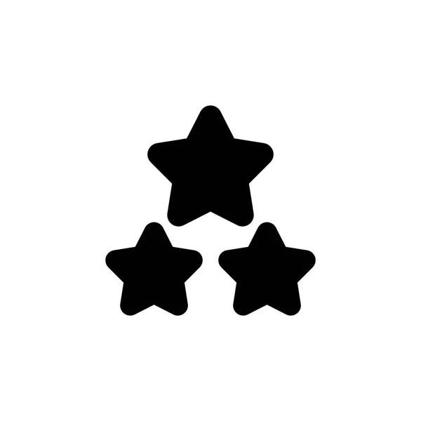 Három Csillag Sky Glyph Stílus Ikon Logó Illusztráció Vektor — Stock Vector