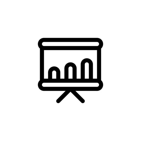Презентація Статистичного Маркетингу Ікона Лого Ілюстрація Вектора — стоковий вектор