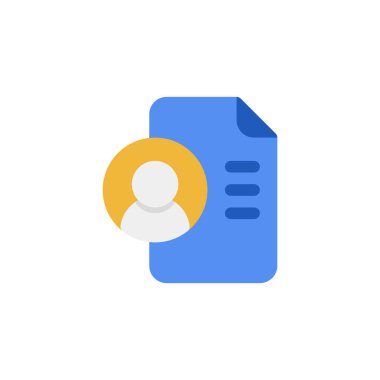 Profil Dosyası Düz Simge, Logo ve Çizim Vektörü