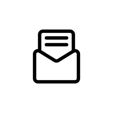 E- posta Belgesi Yazı Başlığını Aç Simge, Logo ve Çizim Vektörü