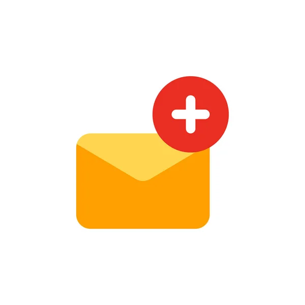 Adicionar Escrever Email Mail Flat Icon Logo Ilustração Vector —  Vetores de Stock