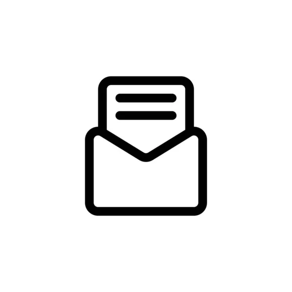 Email Mail Document Article Open Outline Ícone Logo Ilustração Vector —  Vetores de Stock