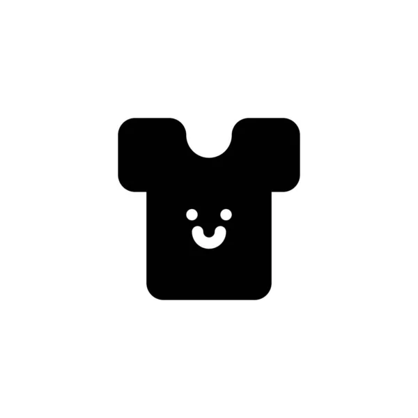 Shirt Fashion Choice Cute Shopping Glyph Icon Logo Illustration Vector — 스톡 벡터