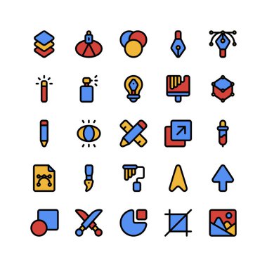 Tasarım, Tasarımcı, çizim ana hatları Stil simgesi ve illüstrasyon - vektör