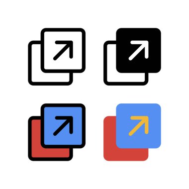 Katman Düzeni Şekli Simgesi, Logo ve illüstrasyon Vektörü