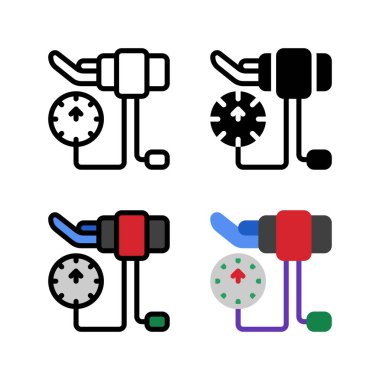 Kan Ölçümü Tıbbi Kontrol Simgesi, Logo ve İllüstrasyon Vektörü