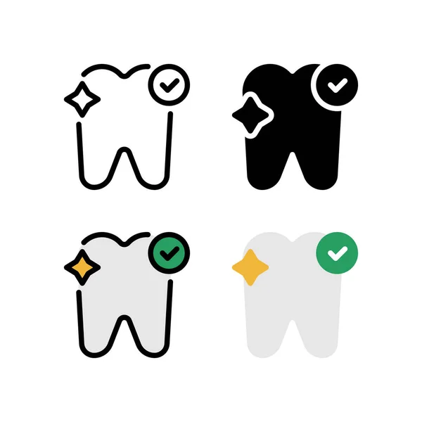 Dentes Saúde Dentista Branqueamento Ícone Logotipo Ilustração Vector — Vetor de Stock