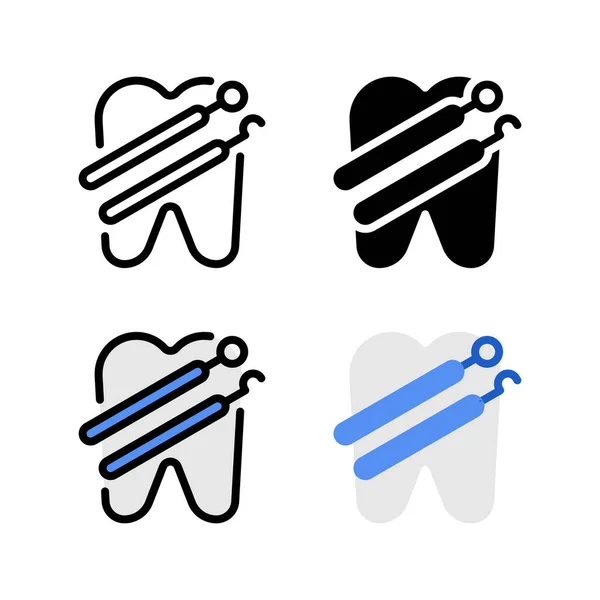 Икона Логотип Иллюстрационный Вектор Инструментов Стоматологического Оборудования Клиники — стоковый вектор