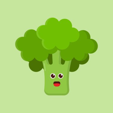 Brokoli Karakteri Şirin Simge, Logo ve Çizim Vektörü