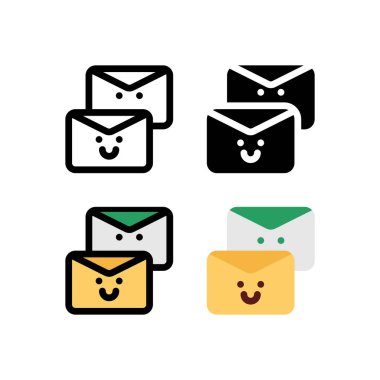 e-posta grubu arkadaşı karakter Simge, Logo ve illüstrasyon Vektörü