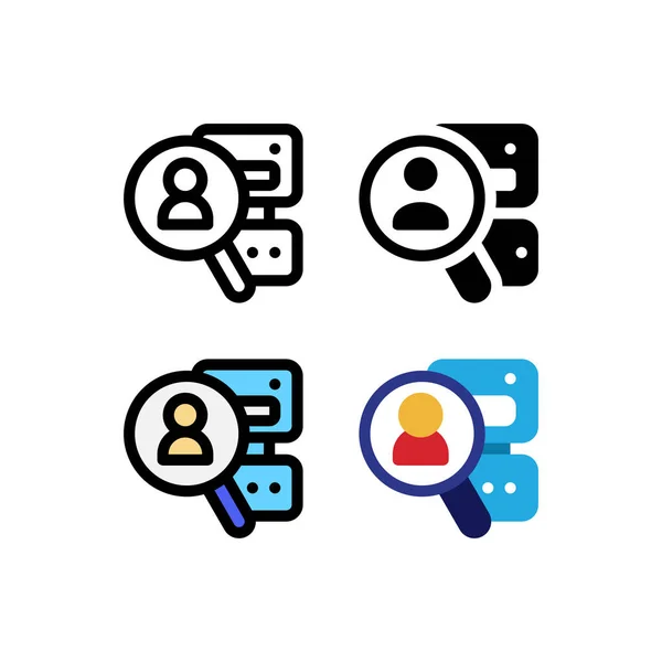 People Robot Finder และ Search Icon Logo และ Illustration Vector — ภาพเวกเตอร์สต็อก