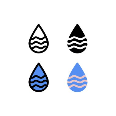 Su Dalgası Simgesi, Logo ve İllüstrasyon Vektörü