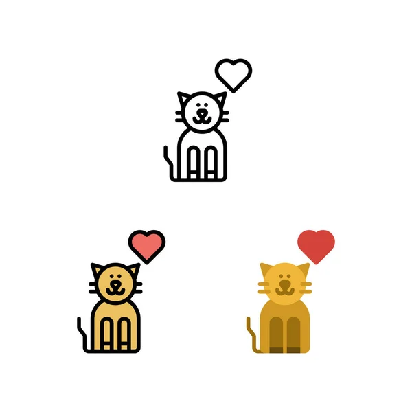กษณ กแมว ไอคอน โลโก และภาพประกอบ — ภาพเวกเตอร์สต็อก