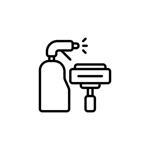 Detergent Narzędzie Czyszczenia Okna Zarys Ikona Logo Ilustracja — Wektor stockowy