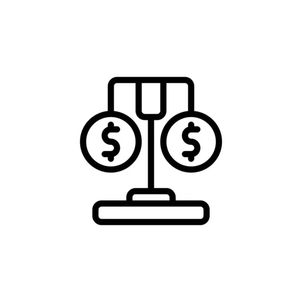 Balance Trade Χρήματα Συναλλαγών Περίγραμμα Εικονίδιο Λογότυπο Και Εικονογράφηση — Διανυσματικό Αρχείο