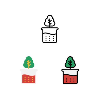 Araştırma Tarım Planı Biyoteknoloji ikonu ve illüstrasyonu