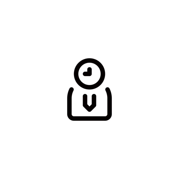 Gestione Del Tempo Outline Icona Logo Illustrazione — Vettoriale Stock