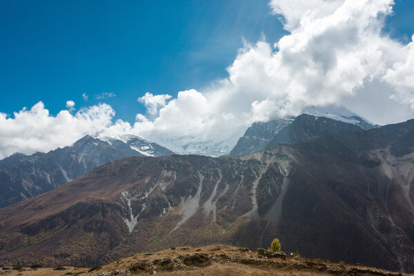 Picturesque mountain panorama.