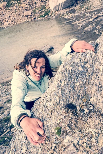 Female climber. — Stock Photo, Image