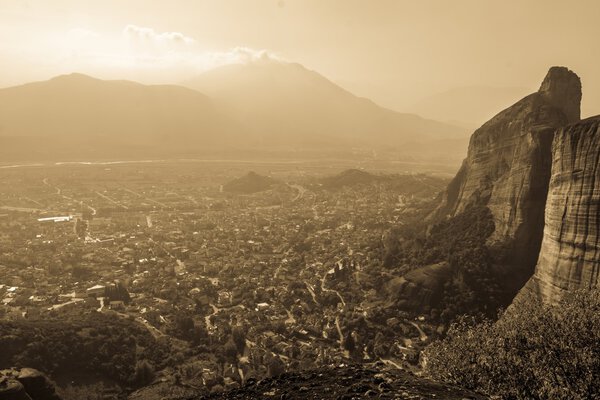 вид с воздуха на город