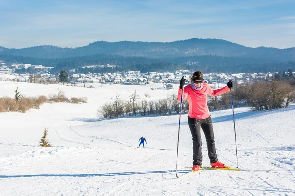 Cross country kayakçı — Stok fotoğraf