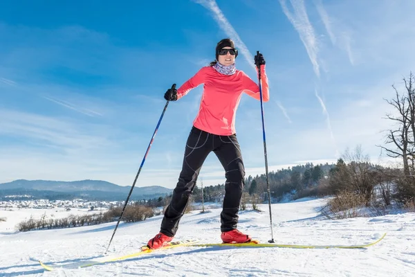 Cross country kayakçı — Stok fotoğraf