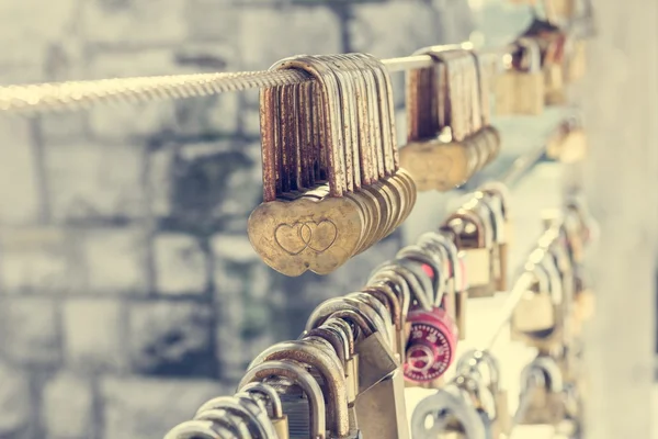 Love lock chain — Stock Photo, Image