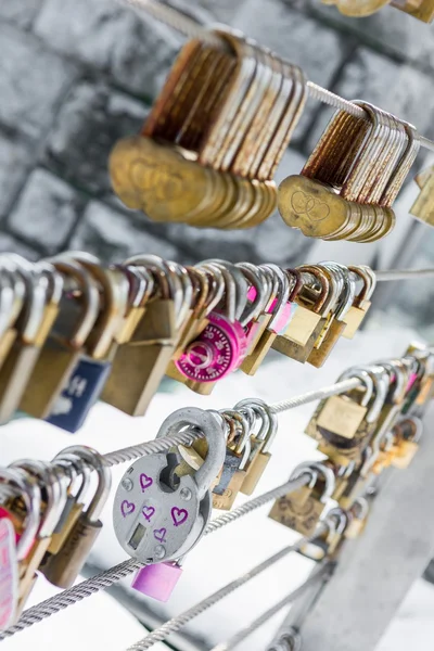 Love lock chain — Stock Photo, Image