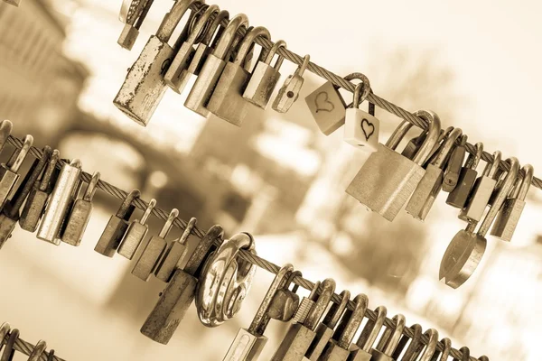 Pair of love locks — Stock Photo, Image