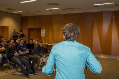 Konferansı'nda ders iş adamı. 