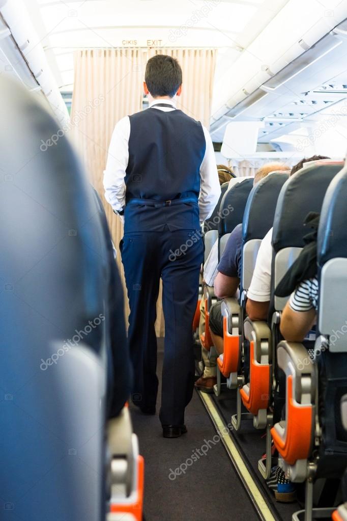 Airplane interior.