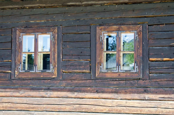 Two small old style window — Stock Photo, Image