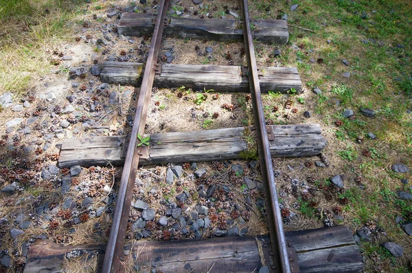 Ferrocarriles antiguos de vía estrecha — Foto de Stock