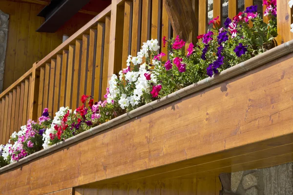 Balcony full of flowers Stock Picture