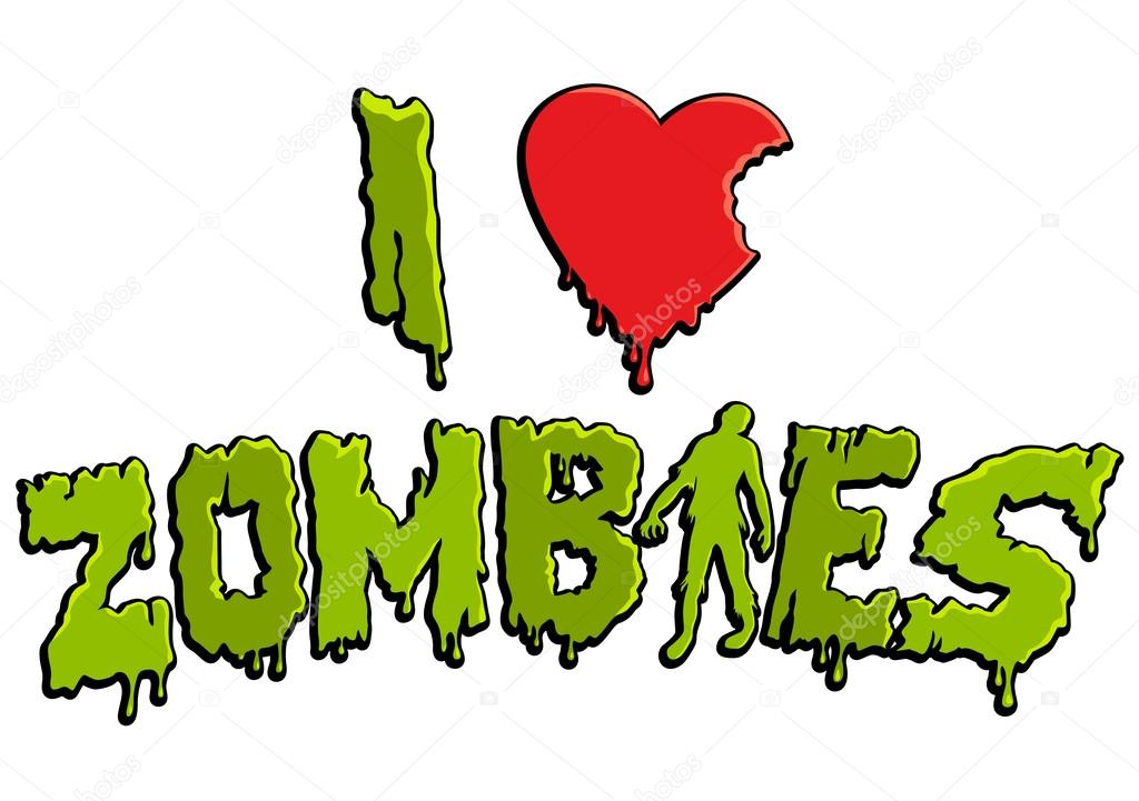 I love zombies sticker