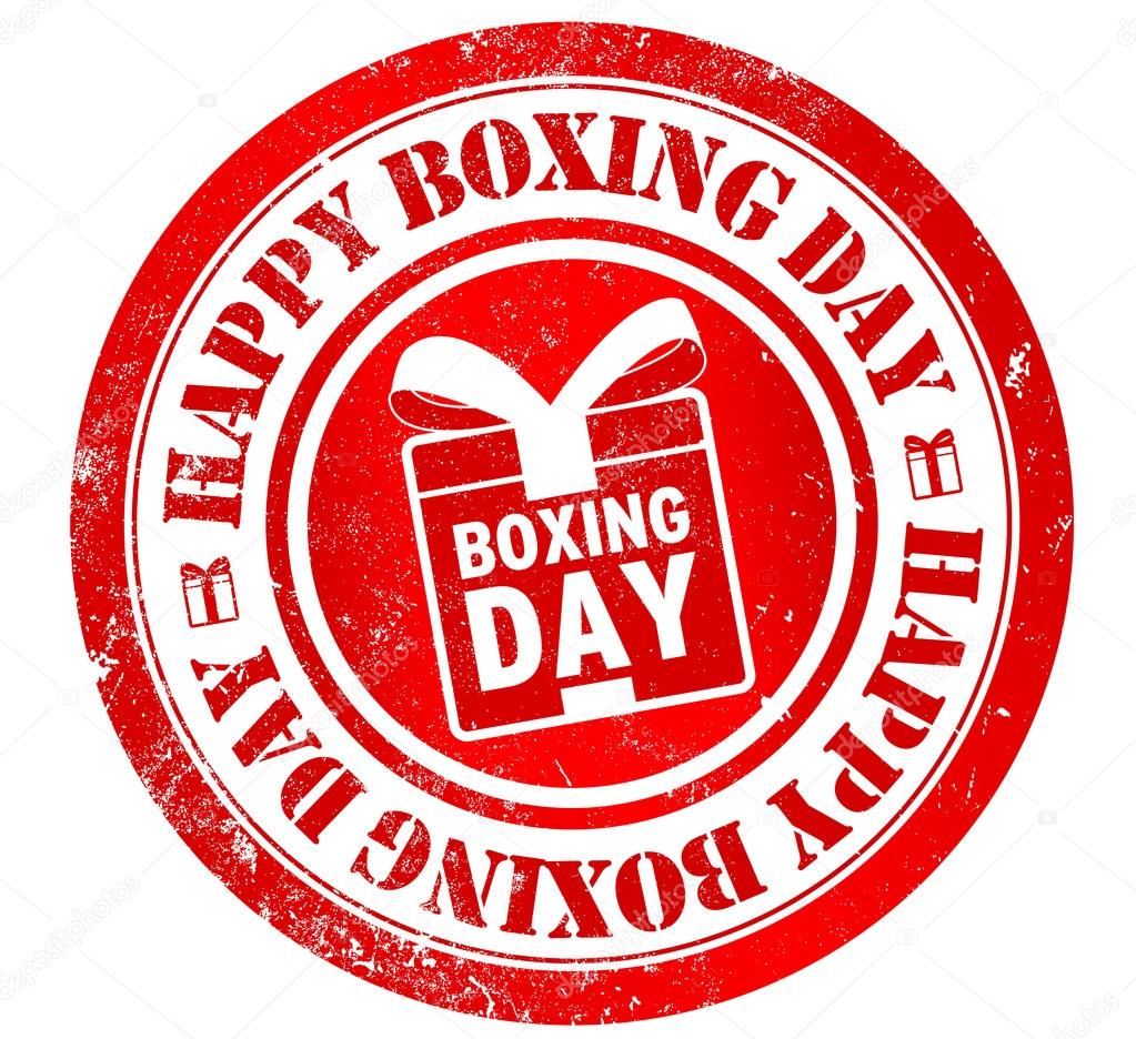happy boxing day stamp