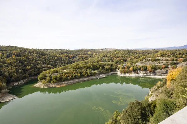 Río Ter y embalse de Sau — Foto de Stock