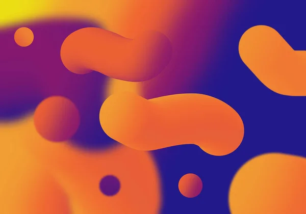 Abstract fluid with orange, violet, purple and ultramarine elements background