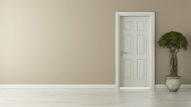Amerikan Kapı boyama duvar ve yansıtıcı kat kapalı
