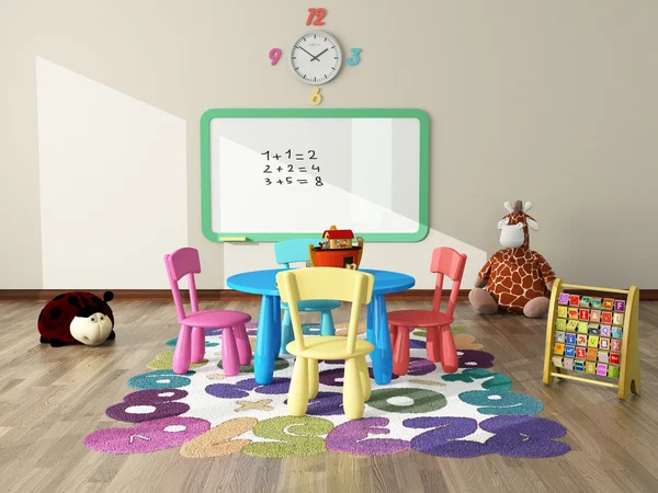 Oyuncaklar ve peluş ile oyun odası
