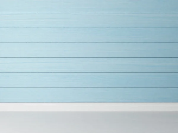 水平的蓝色木板墙背景 — 图库照片