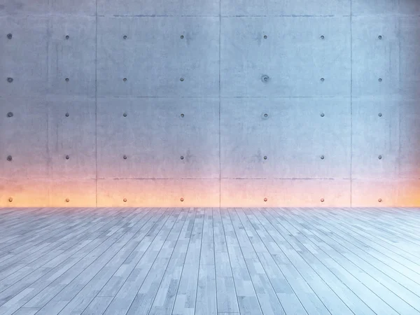 Design intérieur vide avec mur en béton sous la lumière — Photo