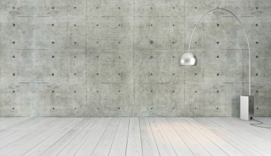 Beton duvar loft tarzı dekor zemin ışık, arka plan, tem