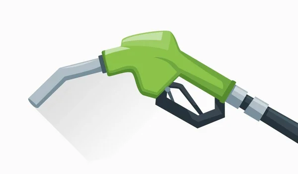 Gas Eller Bensin Bränsle Munstycke Pump Platt Vektor Illustration — Stock vektor