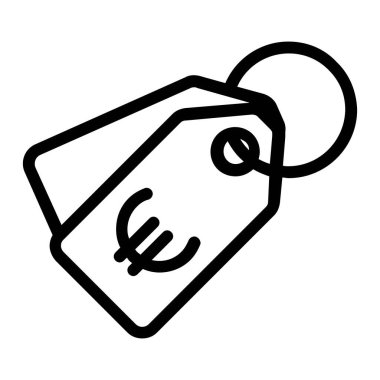 İndirimli Etiket Simgesinde Euro Para Birimi